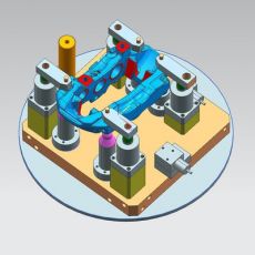 汽車卡鉗液壓夾具 汽車卡鉗數控加工工藝及柔性組合夾具