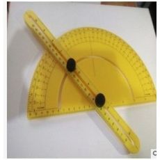 半圓尺 塑料半圓尺 異性多功能量角器 角度測量儀器